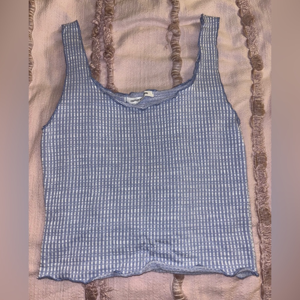 Periwinkle and White Tank Top
